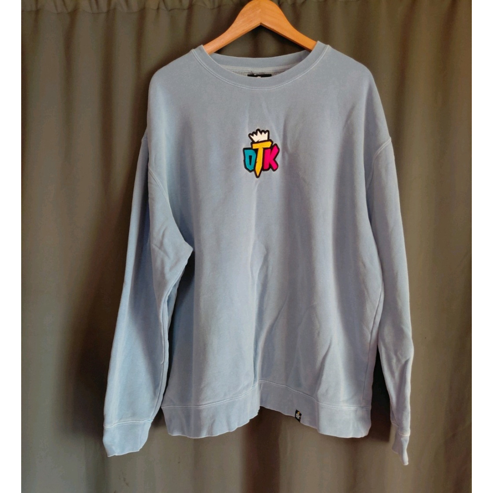 OTK Network One True King Twitch Light Blue Crewneck Sweatshirt Unisex Size XL